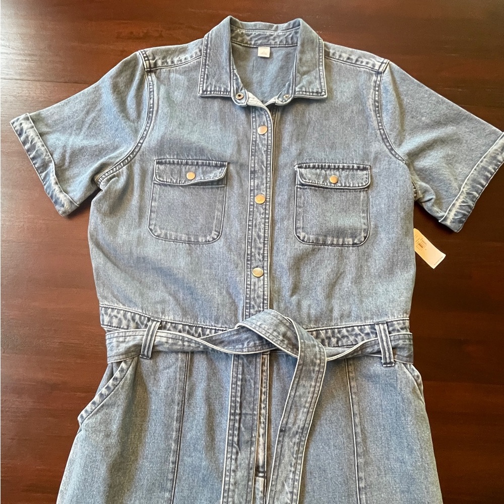 Old Navy Women’s Denim Short Sleeve Jumpsuit